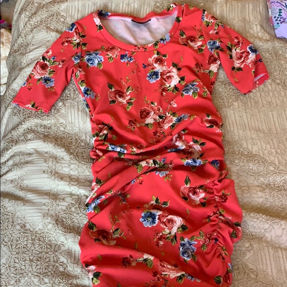 Pink lush maternity dress